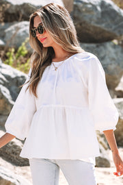 Paula Bow Knot Cutout Back Blouse-2