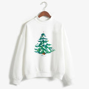Christmas Printing Turtleneck Sweater Women