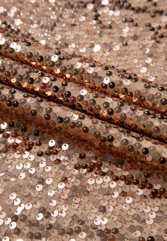  Backless Sequin Mock Neck Long Sleeve Mini Dress Party Look