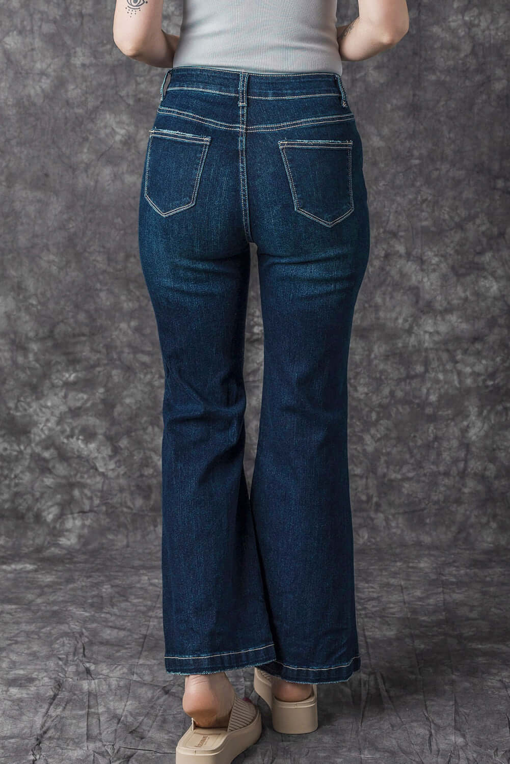 High Rise Wide Leg Ripped Jeans - Retro Chic Style