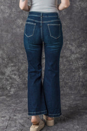 Khloe High Rise Ripped Bell Bottom Jeans-1