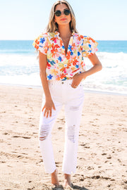 Chelsea Floral Bouquet Flutter Top-3