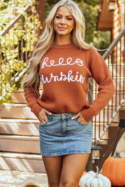 Hello Pumpkin Graphic Sweater-3