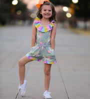 AnnLoren Girls Jumpsuit Magical Unicorn Rainbows Spring Boutique Clothing-3