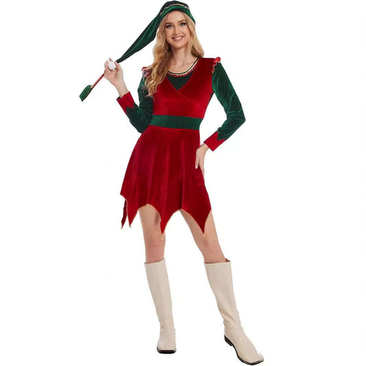  Christmas Elf Style Dress With Festive Street Look