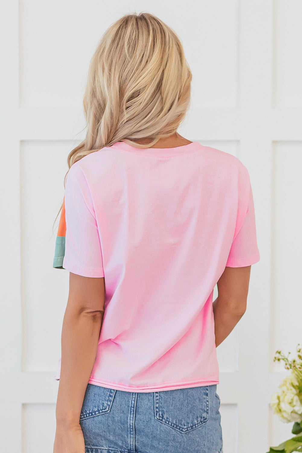 Colorblock Casual Blouse for Women – Playful & Trendy Style