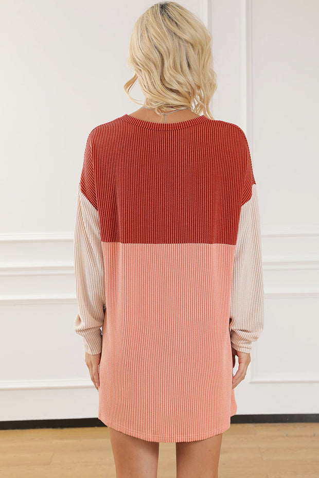 Corded Long Sleeve Dress - Elegant Winter Style