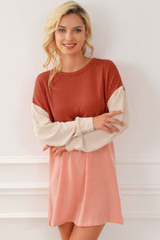 Corded Long Sleeve Dress - Elegant Winter Style