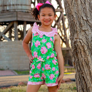 Girls Jumpsuit Shabby Chic Floral Spring Summer Romper-3