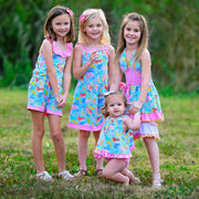 AnnLoren Girls Boutique Nautical Mermaid Jumpsuit  Spring Summer Romper-3