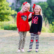 AnnLoren Girls LOVE Heart Tunic & Leggings Valentine's Day Outfit-4