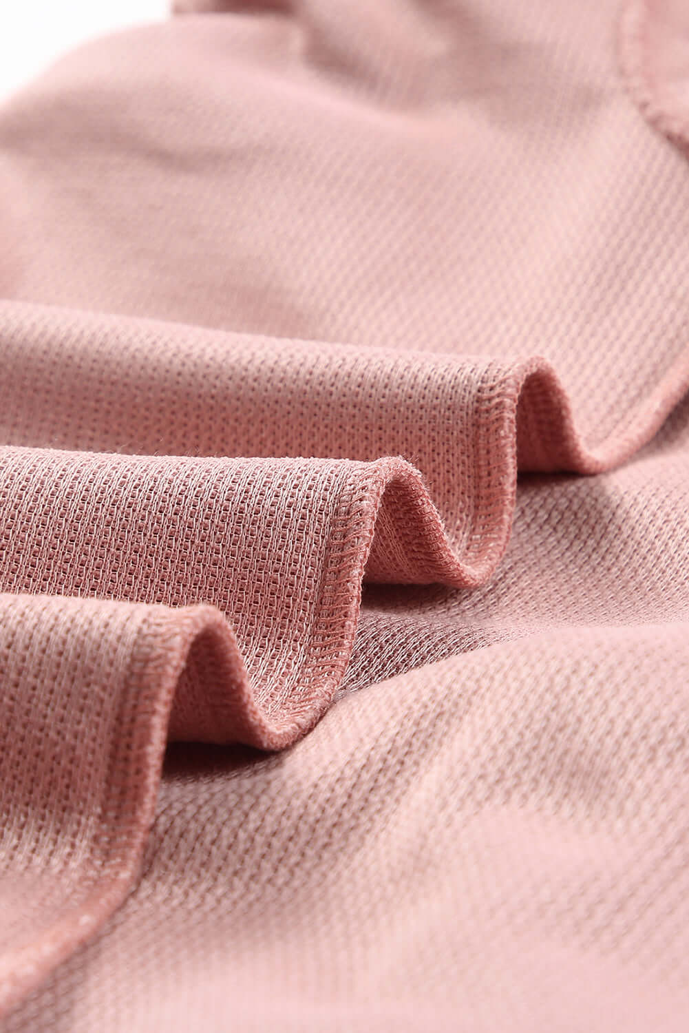 Solid Round Neck Sweatshirt - Textured Long Sleeve Comfort