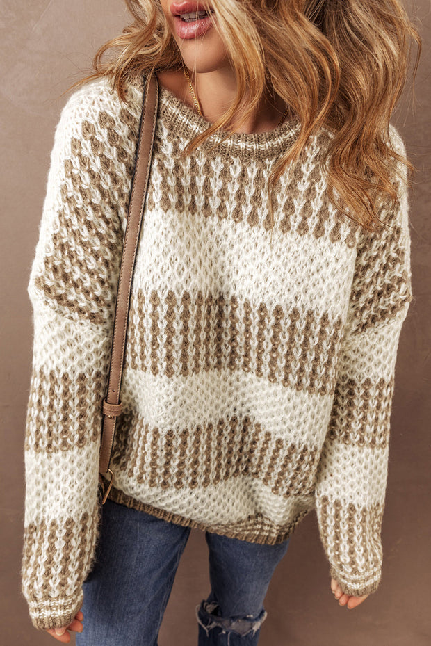 Saylor Round Neck Loose Sweater-3