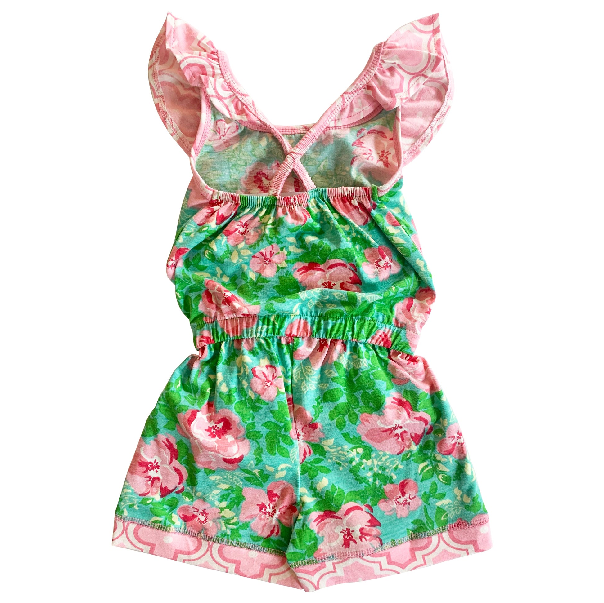  Floral and Arabesque Girls Jumpsuit Trendy Comfortable Romper