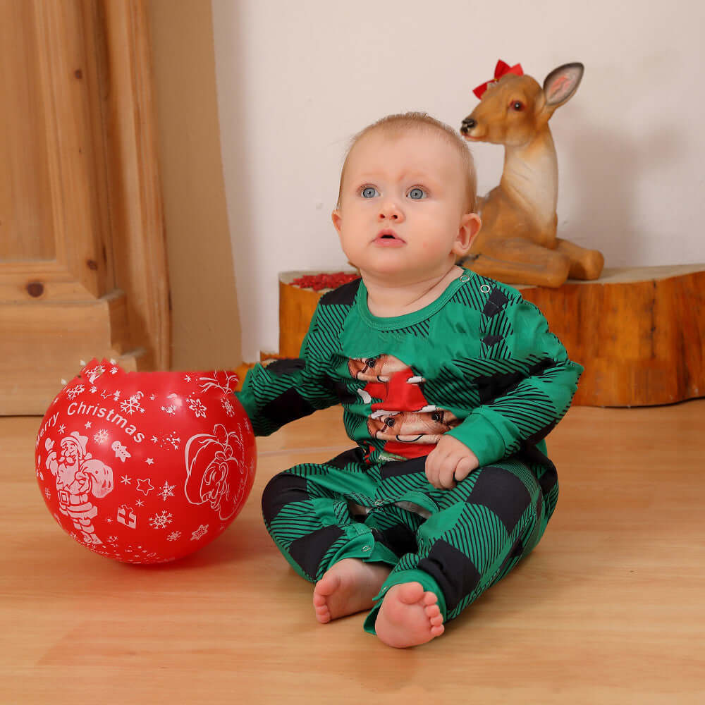 Green Family Pajamas - Comfortable Animal and Cartoon Sleepwear Set