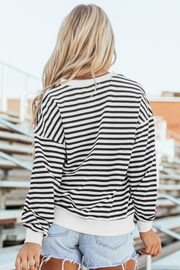 Amara Stripe Oversized Sweatshirt-1