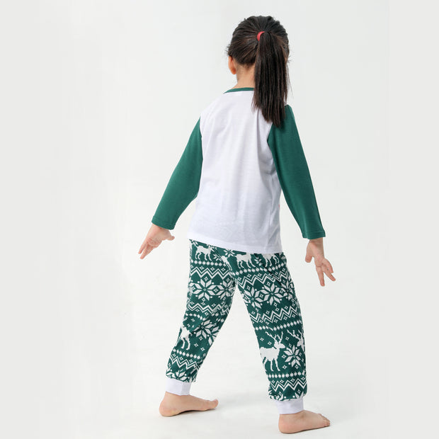 Family European And American Christmas Parent-child Printed Pajamas Set