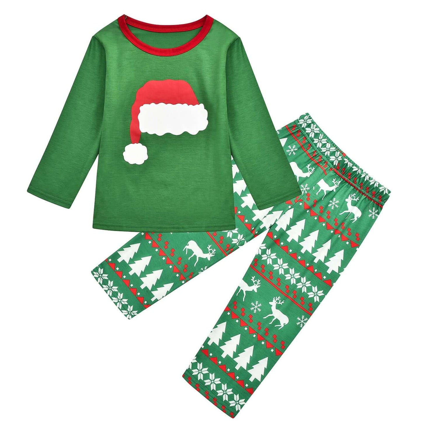 Green Family Suit - Comfortable Knitted Cotton Parent-Child Outfit