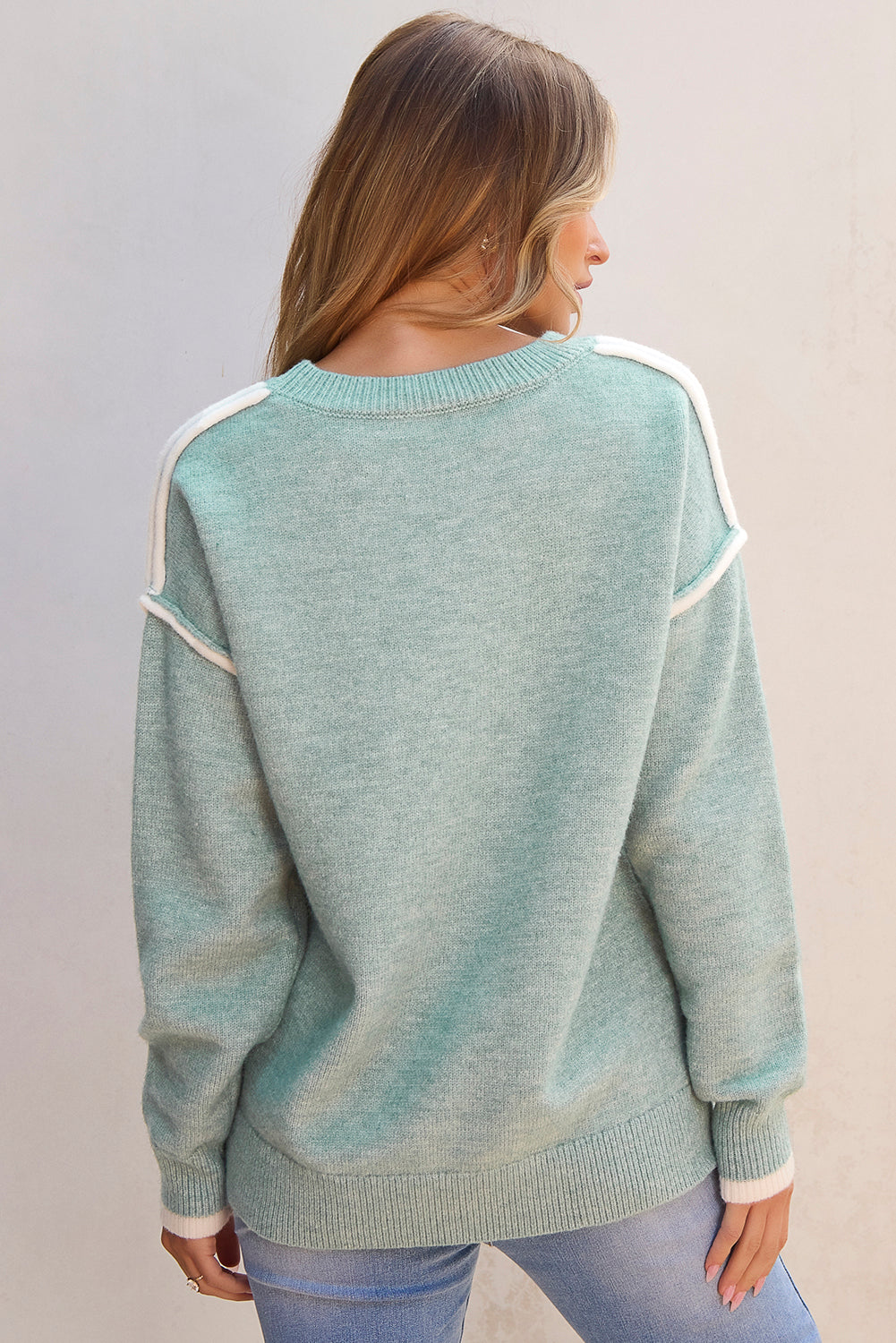 Edge Detailing Sweater With Modern Cozy Fit