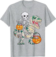 Mummy Dinosaur Tyrannosaurus Rex Halloween Pumpkin T-shirt
