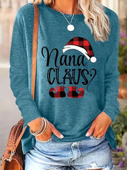 Halloween Pumpkin Pattern Round Neck Long-t-shirt