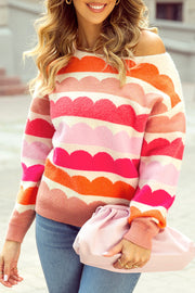 Sarah Wave Striped Sweater-0