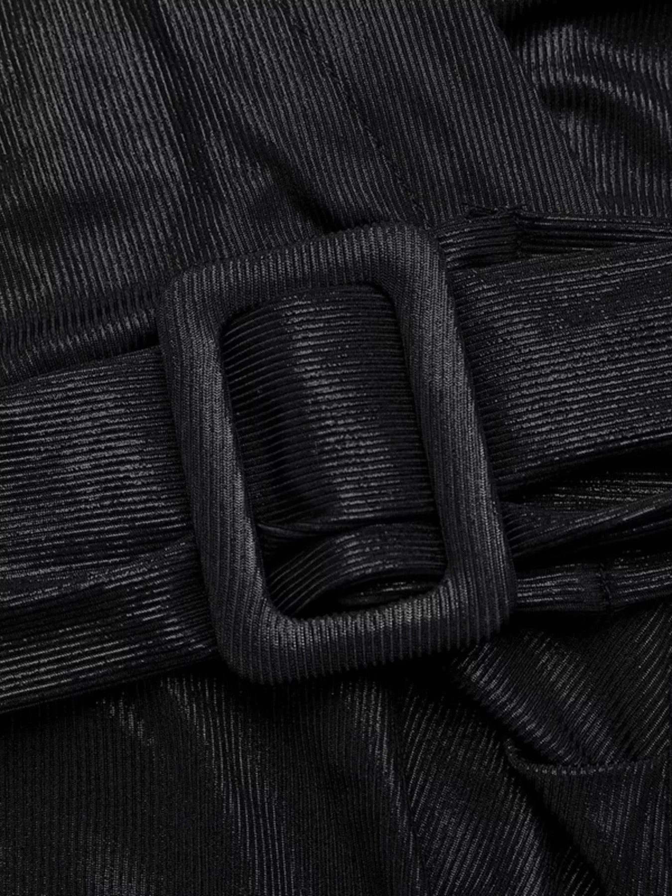 Surplice Long Sleeve Midi Dress back view