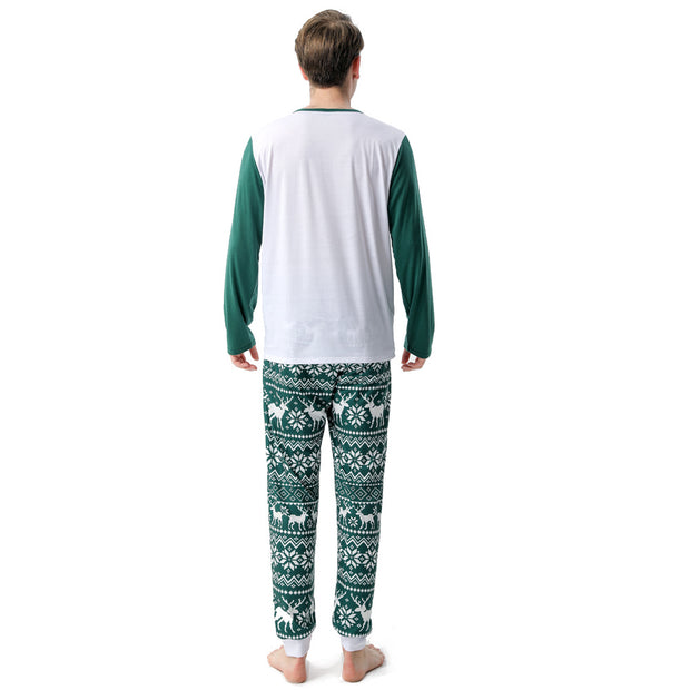 Family European And American Christmas Parent-child Printed Pajamas Set