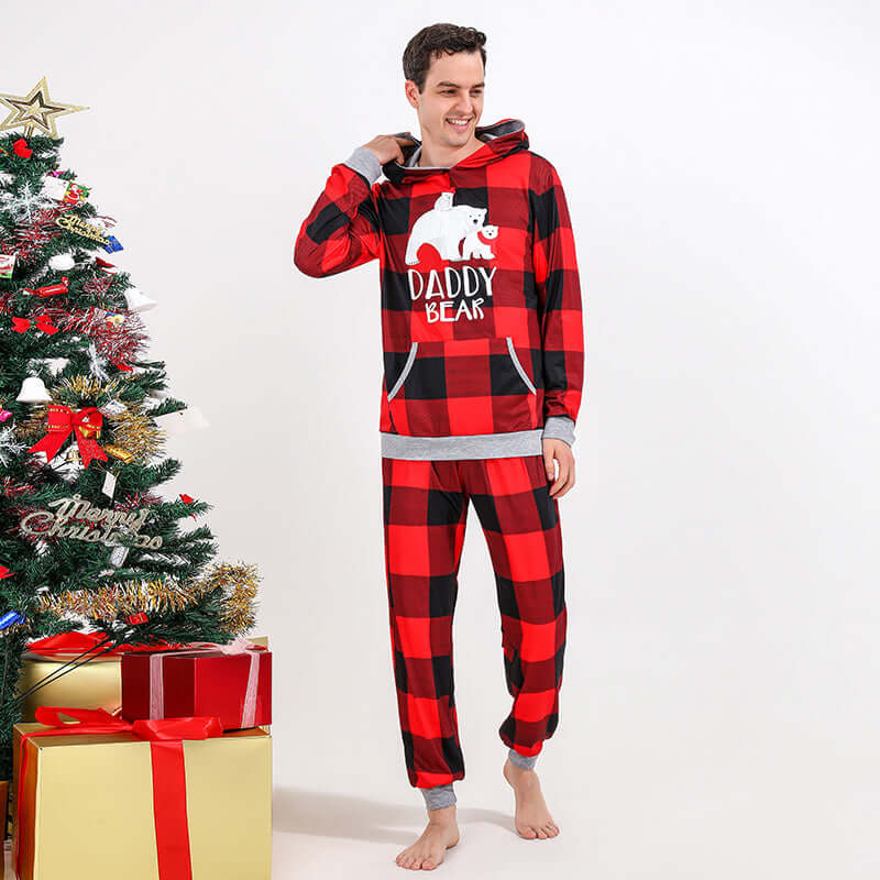 Red Printed Family Lounge Set Stylish Matching Homewear