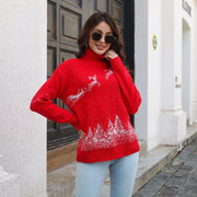 Christmas Turtleneck Sweater For Women