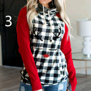 Christmas Tree Print Hooded Sweater Women