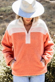 Ruth Half Zipper Sherpa Sweatshirt-0