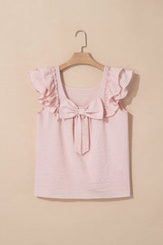 Katelyn Textured Bow Knot Blouse-4