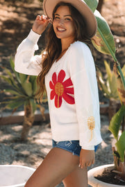 Mabel Flower Sweater-2