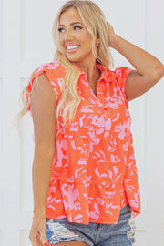 Karla Floral Collared Button Blouse-3