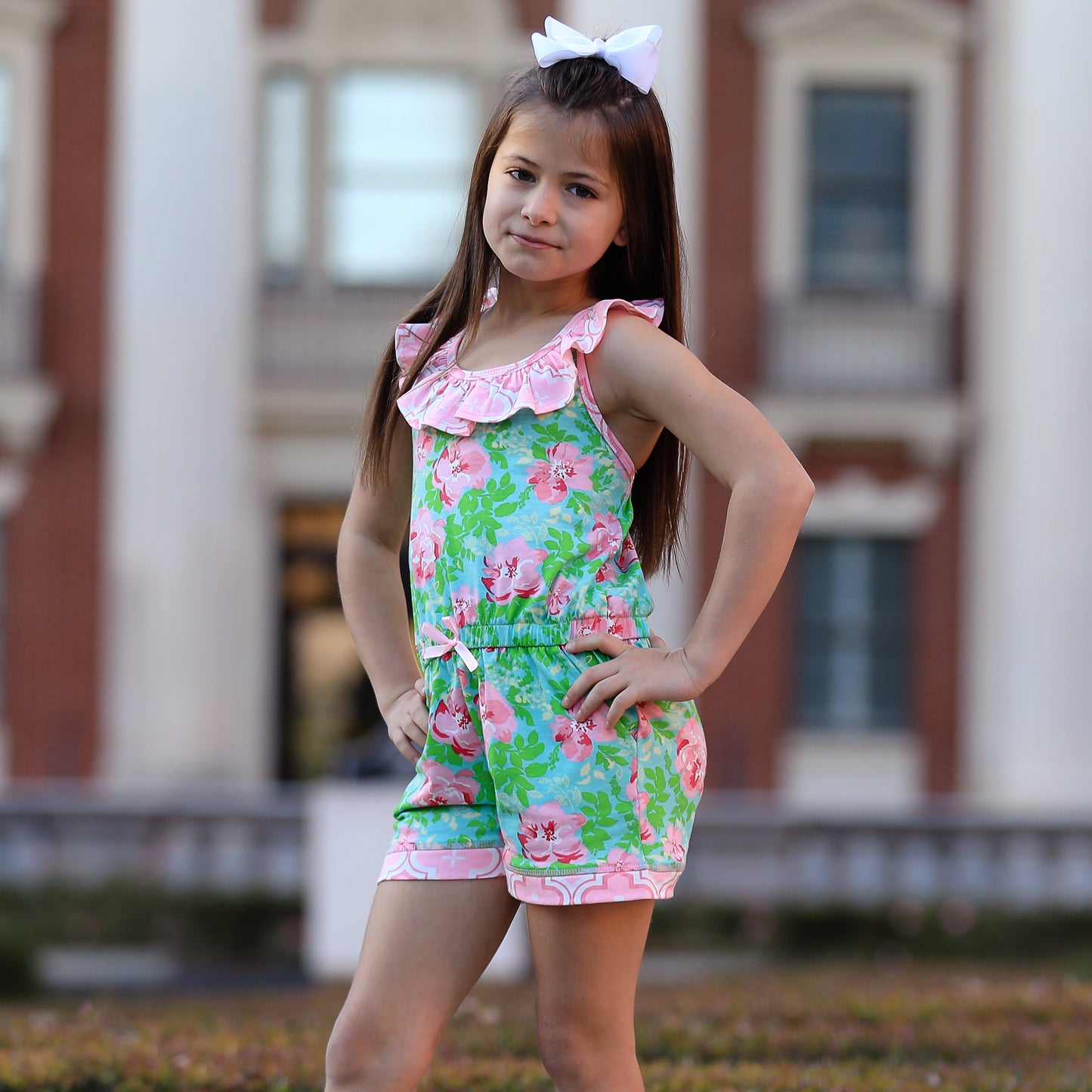  Floral and Arabesque Girls Jumpsuit Trendy Comfortable Romper