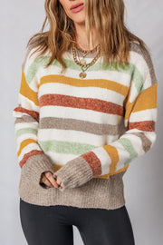 Vivian Stripe Crew Neck Sweater-0