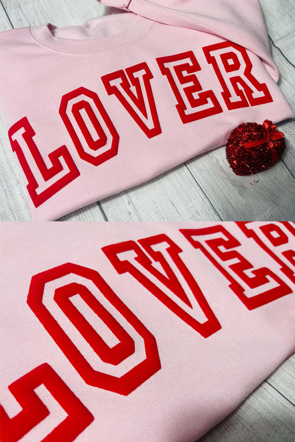 Lover Hollowed Graphic Sweatshirt In Pink Casual Style
