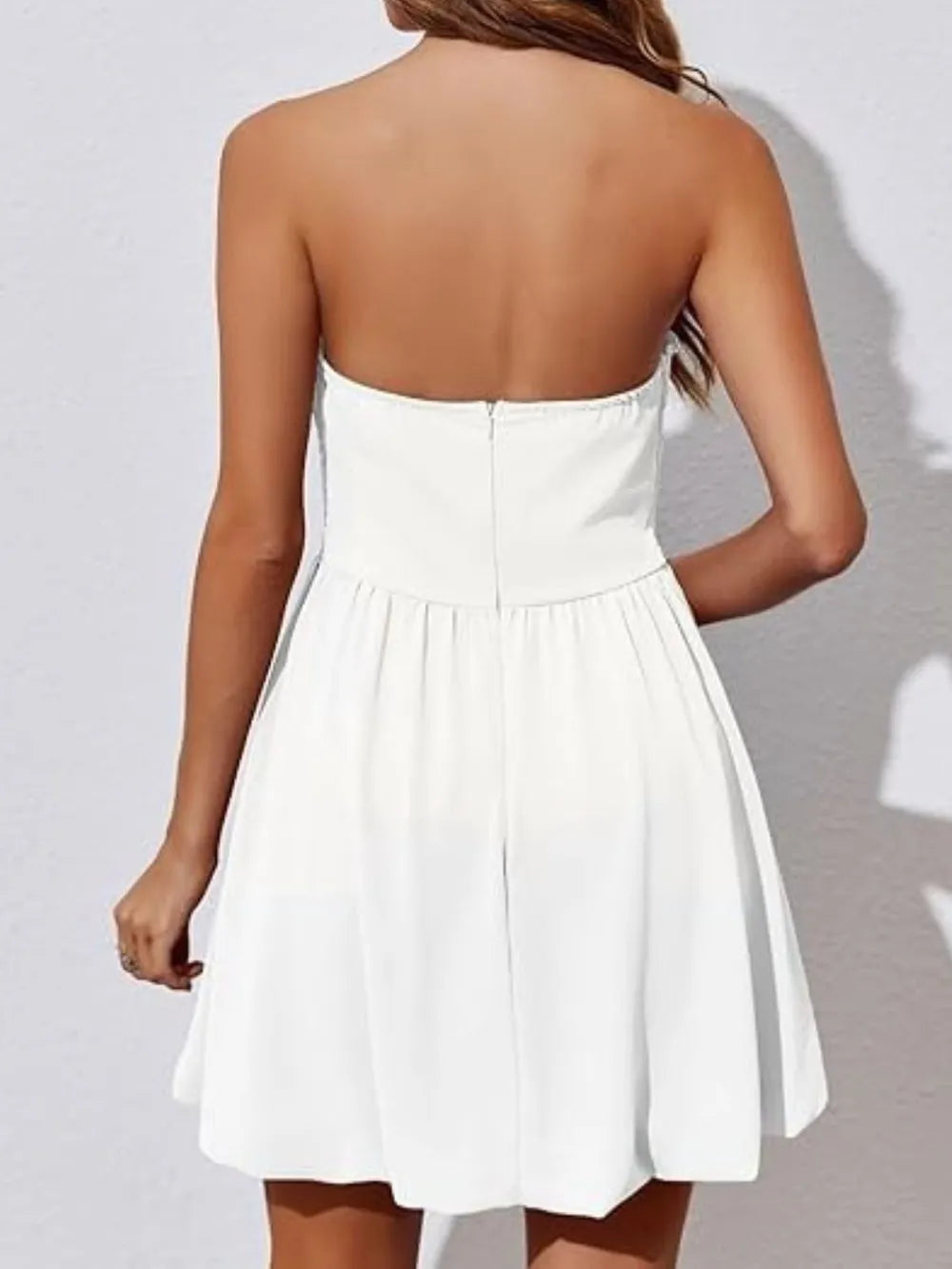   Ruched Mini Dress For Women Elegant Party Look