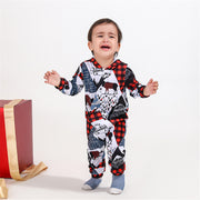Men's And Women's Christmas Print Family Pajama Set