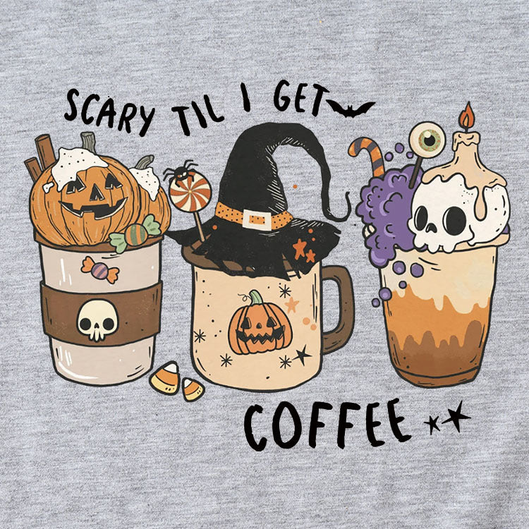 Pumpkin Halloween Crew Neck Short Sleeve T-shirt Girl