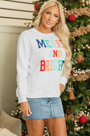 Merry And Bright Knit Pullover Sweatshirt-2