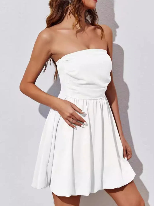   Ruched Mini Dress For Women Elegant Party Look