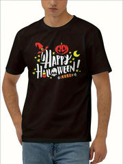 Witch Hat Pumpkin Ghost Happy Halloween Men's T-shirt