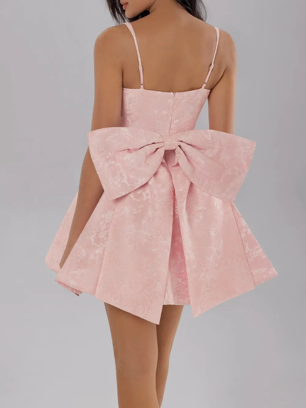  Ruched Bow Mini Dress For Women Chic Party Look