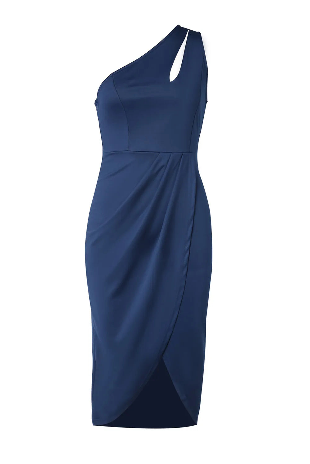  Ruched Cutout Single Shoulder Dress Chic Evening Look