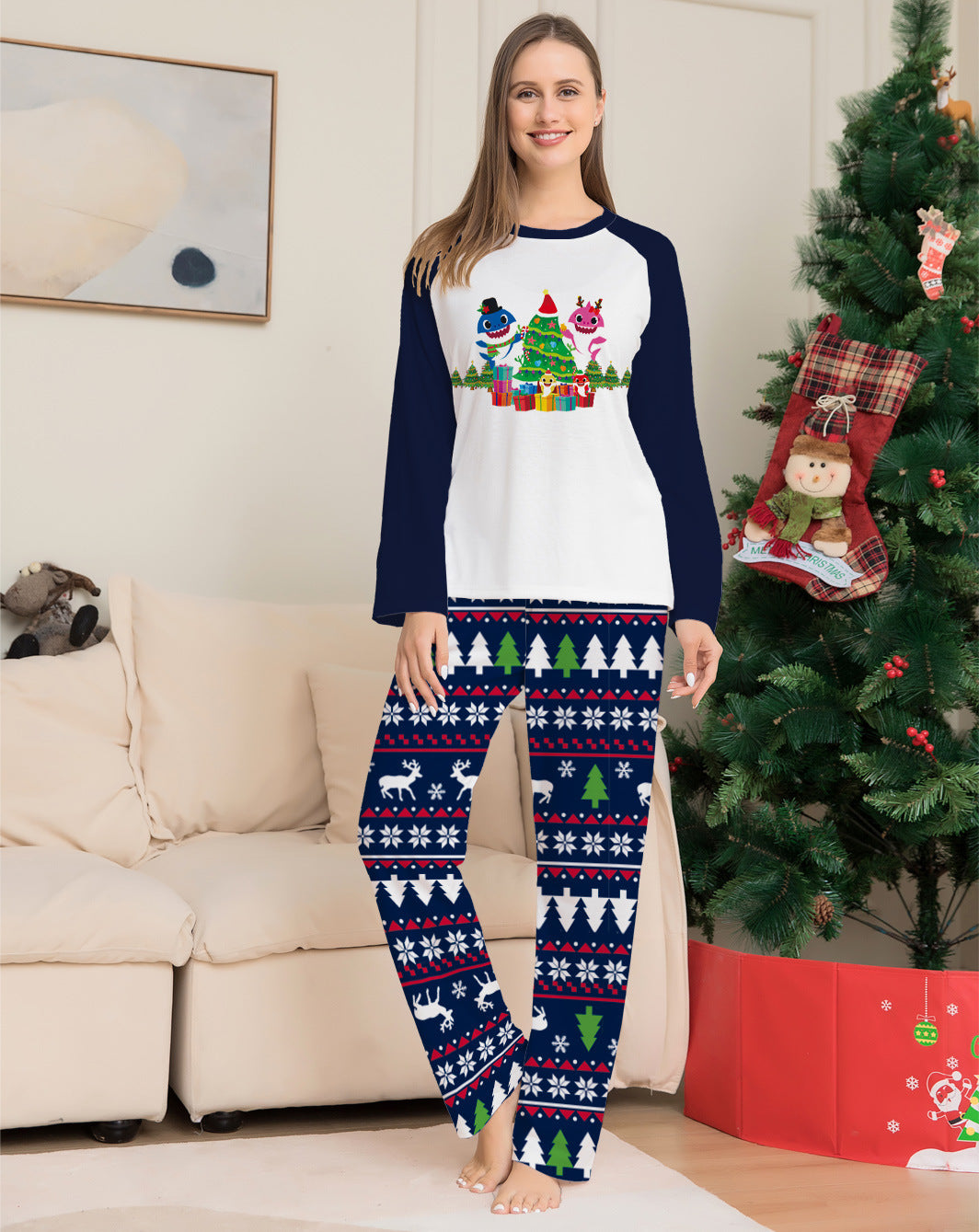 Family Plaid Cotton Pajamas Cozy Matching Homewear Set