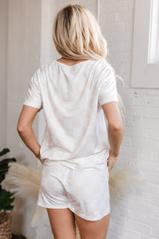 Scottie Checkered Tee Drawstring Shorts Lounge Set-1