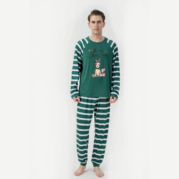 Family European And American Christmas Parent-child Printed Pajamas Set