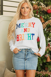 Merry And Bright Knit Pullover Sweatshirt-0